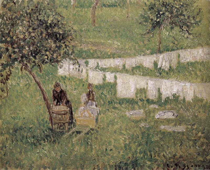 Camille Pissarro for women Laundry France oil painting art